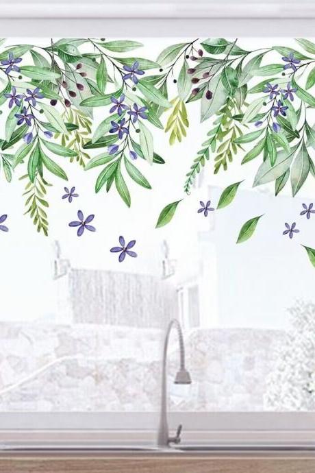 Hanging Garden Wall Decals- Plant Decal-floral Wall Stickers, Wall Decal \removable Wall Stickers-self Adhesive Wall Decal