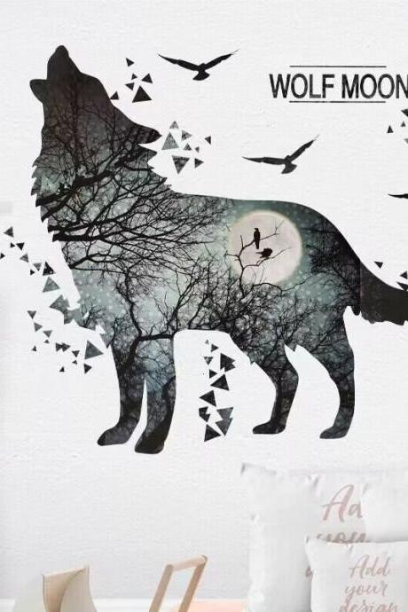 Wolf Wall Decal - Wolf Sticker - Forest Animals Decals - Wolf Wall Decor Wolf Wall Baby Nursery/childrens/glass/ Bedroom/kids/playroom