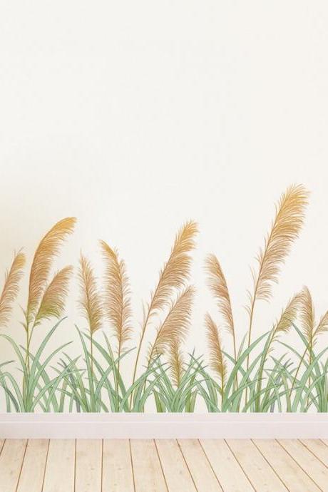 Personality Reed Bush Small Grass Wall Decal，living Room Bedroom Baby Room Personality Decal