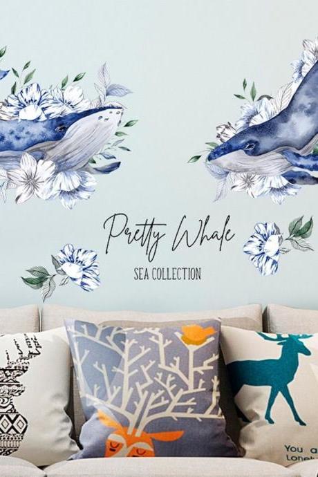Sea Animal Wall Sticker Shark Decal, Animal Decal, Glass Sticker, Bedroom And Living Room Wall Sticker G607