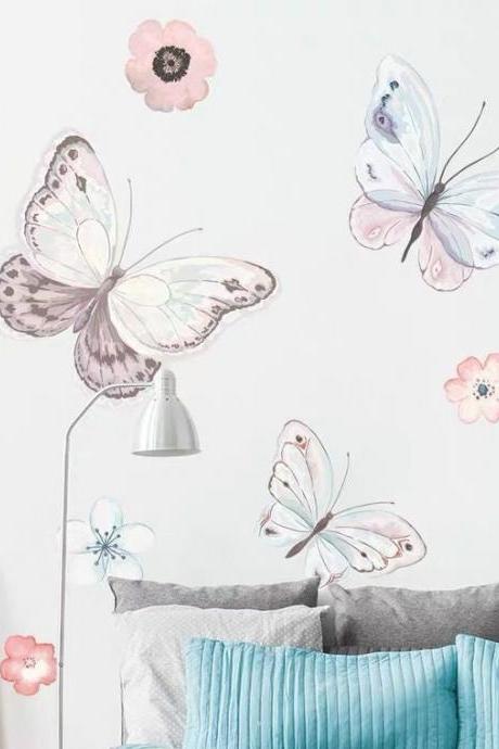 Butterflies Wall Decal, Butterfly Wall Decal, Butterflies Wall Sticker, Butterfly Nursery Decor,butterflies Baby Girls Room Wall Decals G508