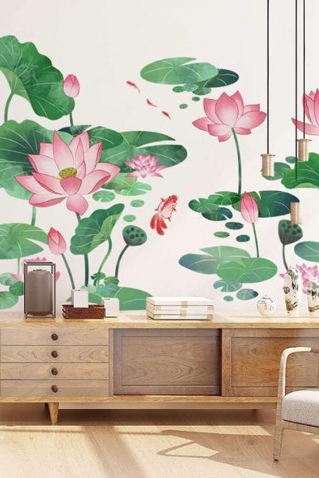 Large Leaf Wall Decals Green Plant Removable Leaves Wallpaper Stickers Colorful Living Room Bedroom Decoration G196